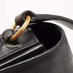 Saint Laurent Black Leather Ligne Y Crossbody Bag