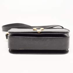 Saint Laurent Black Leather Ligne Y Crossbody Bag