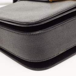Saint Laurent Black Leather Ligne Y Crossbody Bag