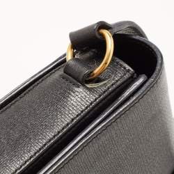 Saint Laurent Black Leather Ligne Y Crossbody Bag