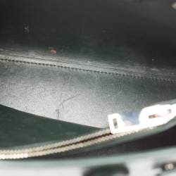 Pre Owned Saint Laurent Green Croc Embossed Leather Baby Classic Sac De Jour Tote