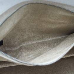 Saint Laurent Beige/Black Canvas and Leather Rive Gauche Shopper Tote 