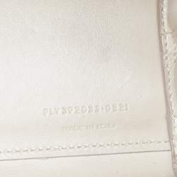 Pre Owned Saint Laurent Beige Croc Embossed Leather Nano Classic Sac De Jour Tote