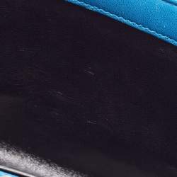 Saint Laurent Blue Matelasse Leather Envelope Chain Shoulder Bag