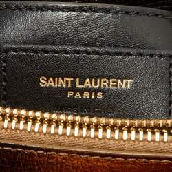 مملوكة مسبقًا Saint Laurent Gold Matelassé Leather Medium College Top Handle Bag
