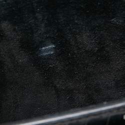 Pre Owned Saint Laurent Black Croc Embossed Leather Medium Sunset Shoulder Bag