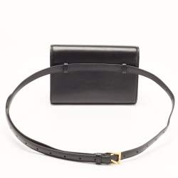 Pre Owned Saint Laurent Black Leather Kate Belt Bag