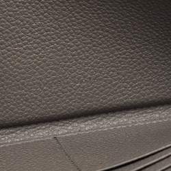 Saint Laurent Grey Leather Zip Around Continental Wallet