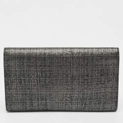 Pre Owned حقيبة كلتش سان لوران بل دو جور جلد لامعة بنفسجية