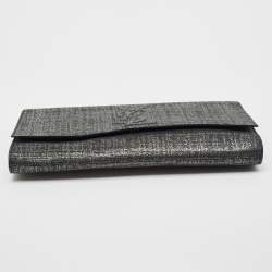 Pre Owned حقيبة كلتش سان لوران بل دو جور جلد لامعة بنفسجية