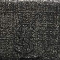 Pre Owned حقيبة كلتش سان لوران بل دو جور جلد لامعة بنفسجية