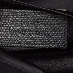 Pre Owned Saint Laurent Black Leather Y-Ligne Clutch