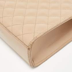 Saint Laurent Beige Mixed Quilted Leather Large Monogram Envelope Shoulder Bag