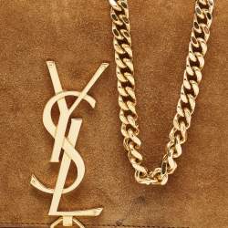 Saint Laurent Brown Suede Small Kate Tassel Crossbody Bag