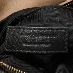 Saint Laurent Beige Puffer Leather Sade Envelope Clutch