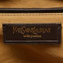 Saint Laurent Gold Textured Leather Medium Majorelle Bag