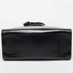 Pre Owned Saint Laurent Black Leather Sac De Jour North South Tote