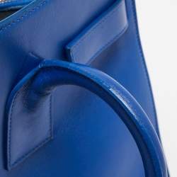 مملوكة مسبقًا Saint Laurent Blue Leather Small Classic Sac De Jour Tote