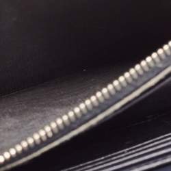 Pre Owned Saint Laurent Navy Blue Croc Embossed Leather Mini Sunset Chain Bag