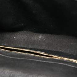 Pre Owned Saint Laurent Black Matelasse Leather Large Monogram Envelope Shoulder Bag