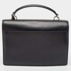 Pre Owned Saint Laurent Black Leather Large Sunset Shoulder Bag