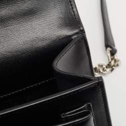 Pre Owned Saint Laurent Black Leather Large Sunset Shoulder Bag