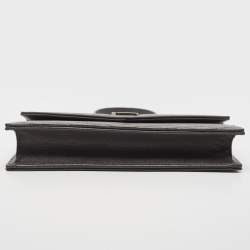 Saint Laurent Grey Matelassé Leather Monogram Envelope Wallet on Chain