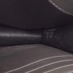 Saint Laurent Grey Matelassé Leather Monogram Envelope Wallet on Chain