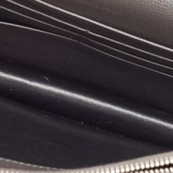 Saint Laurent Grey Matelassé Leather Monogram Envelope Wallet on Chain