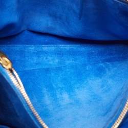 Saint Laurent Blue Leather Small Classic Sac De Jour Tote