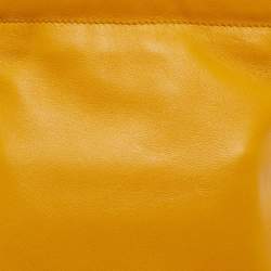 Saint Laurent Yellow Leather Phone Holder Crossbody Bag