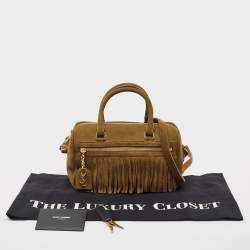 Saint Laurent Brown Suede Fringe Crossbody 