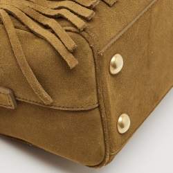 Saint Laurent Brown Suede Fringe Crossbody 