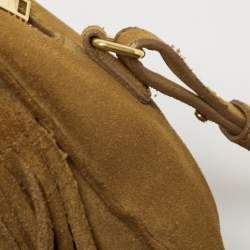 Saint Laurent Brown Suede Fringe Crossbody 