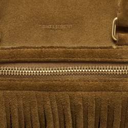 Saint Laurent Brown Suede Fringe Crossbody 