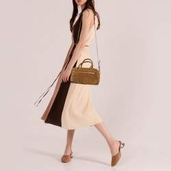 Saint Laurent Brown Suede Fringe Crossbody 