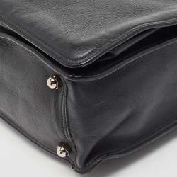 Pre Owned Yves Saint Laurent Black Leather Classic Sac De Jour Tote