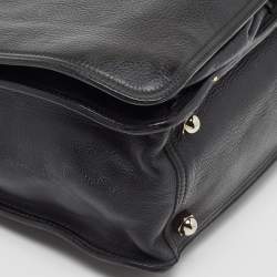 Pre Owned Yves Saint Laurent Black Leather Classic Sac De Jour Tote