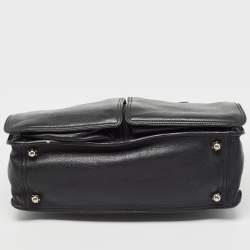 Pre Owned Yves Saint Laurent Black Leather Classic Sac De Jour Tote