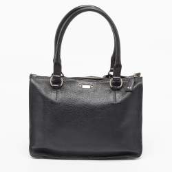 Pre Owned Yves Saint Laurent Black Leather Classic Sac De Jour Tote