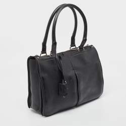 Pre Owned Yves Saint Laurent Black Leather Classic Sac De Jour Tote
