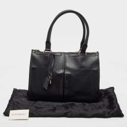 Pre Owned Yves Saint Laurent Black Leather Classic Sac De Jour Tote