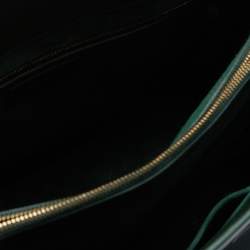 Pre Owned Saint Laurent Green Leather Medium Classic Sac De Jour Tote