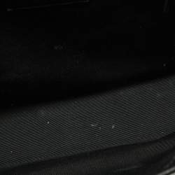 Pre Owned Saint Laurent Black Matelasse Leather Large Monogram Envelope Shoulder Bag