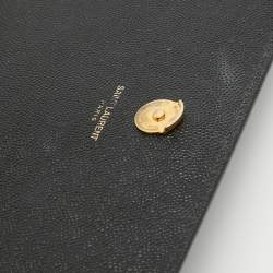 Pre Owned Saint Laurent Black Leather Large Kate Shoulder Bag