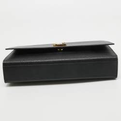 Pre Owned Saint Laurent Black Leather Large Kate Shoulder Bag