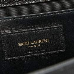 Pre Owned Saint Laurent Black Leather Large Kate Shoulder Bag