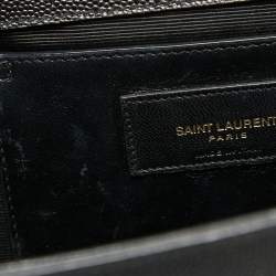 Pre Owned Saint Laurent Black Leather Large Kate Shoulder Bag