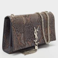 مملوكة مسبقًا Saint Laurent Green/Brown Python Kate Shoulder Bag
