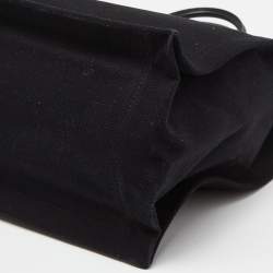 Saint Laurent Black Canvas and Leather Large Rive Gauche Shopper Tote 